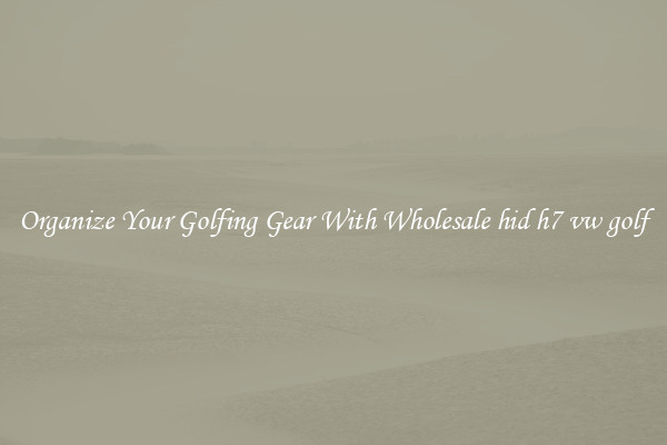 Organize Your Golfing Gear With Wholesale hid h7 vw golf