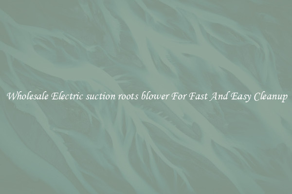 Wholesale Electric suction roots blower For Fast And Easy Cleanup