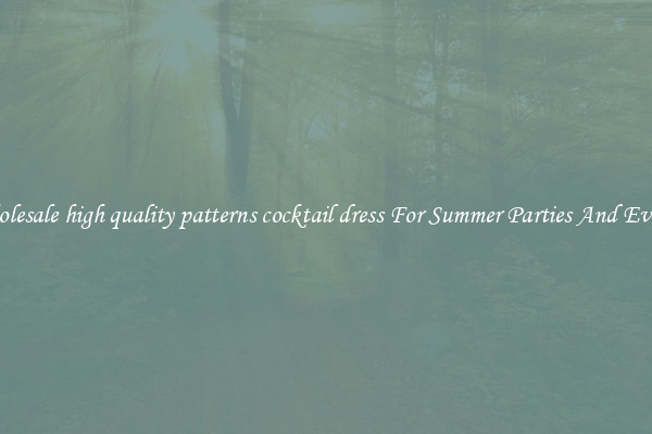 Wholesale high quality patterns cocktail dress For Summer Parties And Events