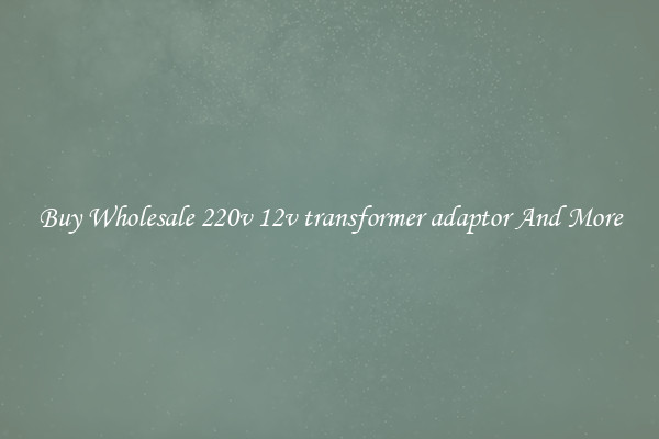 Buy Wholesale 220v 12v transformer adaptor And More