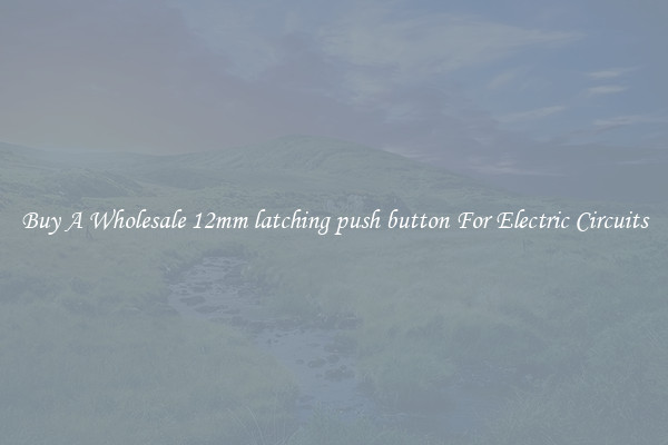 Buy A Wholesale 12mm latching push button For Electric Circuits