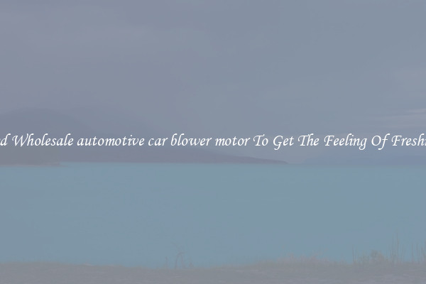 Find Wholesale automotive car blower motor To Get The Feeling Of Freshness