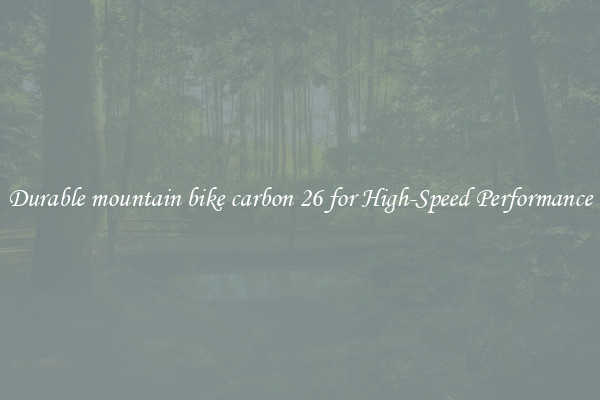 Durable mountain bike carbon 26 for High-Speed Performance