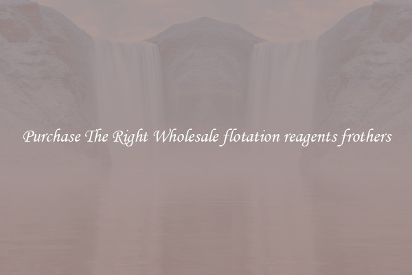 Purchase The Right Wholesale flotation reagents frothers