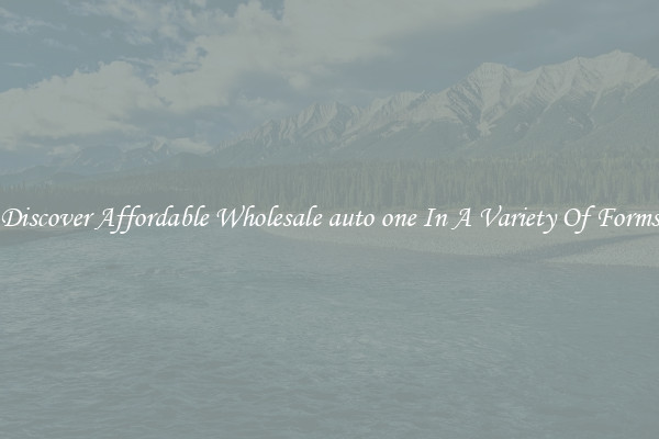 Discover Affordable Wholesale auto one In A Variety Of Forms