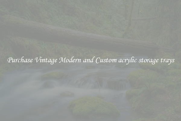 Purchase Vintage Modern and Custom acrylic storage trays