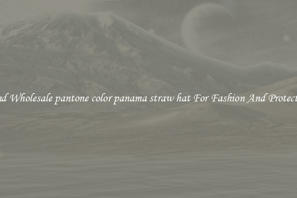 Find Wholesale pantone color panama straw hat For Fashion And Protection